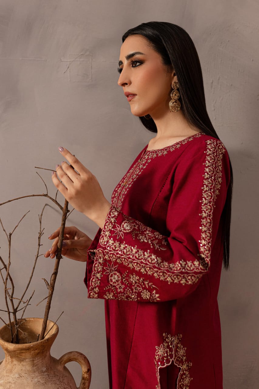 Pink Saya- Best Selling - 2Pc Embroidered Dress