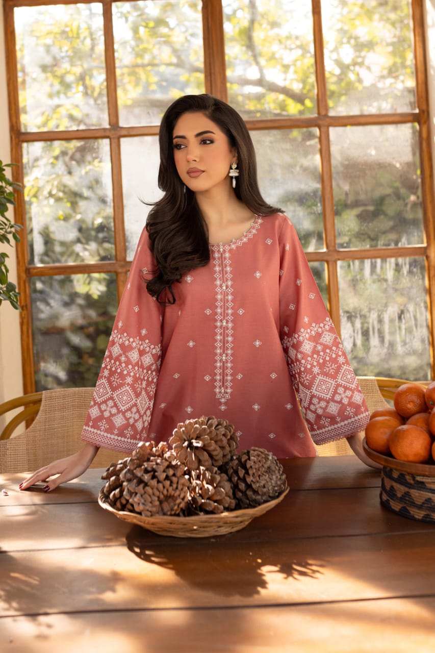 Coral Jasper - Best Selling - 2Pc Embroidered Dress