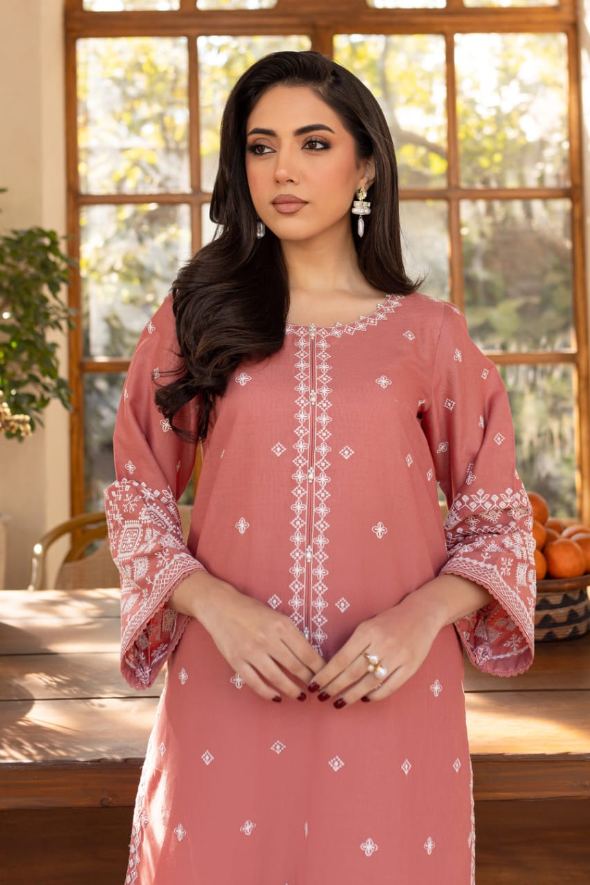 Coral Jasper - Best Selling - 2Pc Embroidered Dress