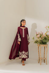 Restock order now-3PC Embroidered Dress