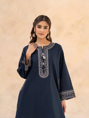 Midnight Bloom cotton 2-pc embroidered dress (Farshi shalwar)