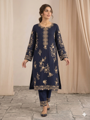 Limited stock-pinki 2Pc Embroidered Dress