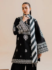 Black beauty-3pc embroidered dress