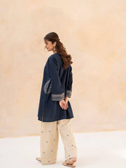 Midnight Bloom cotton 2-pc embroidered dress (Farshi shalwar)