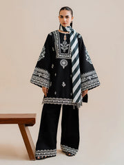 Black beauty-3pc embroidered dress